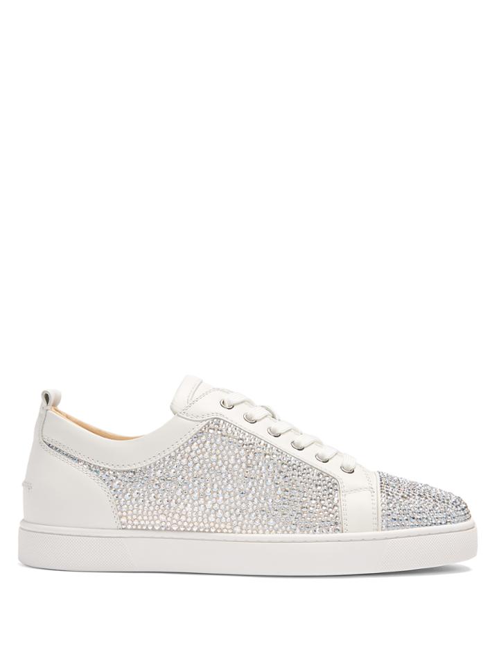Christian Louboutin Louis Junior Embellished Low-top Leather Trainers