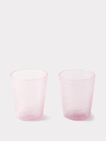 Cabana Magazine - Set Of Two Rigadin Murano Glasses - Womens - Lilac Pink