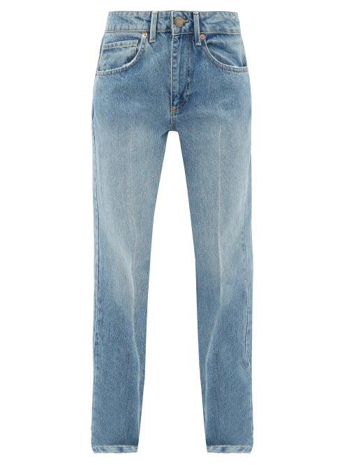 Matchesfashion.com Raey - Push Straight Leg Jeans - Womens - Light Blue