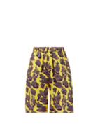 Matchesfashion.com Stella Mccartney - Timothy Psychedelic-print Silk Shorts - Womens - Yellow Multi