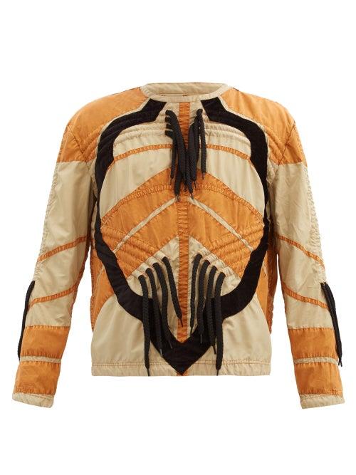 Matchesfashion.com Craig Green - Laced Panelled Technical-poplin Top - Mens - Orange