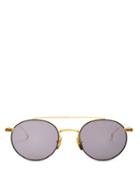 Matchesfashion.com Dita Eyewear - Journey Round Frame Metal Sunglasses - Mens - Black