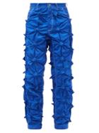 Charles Jeffrey Loverboy - Spike-embroidered Denim Jeans - Mens - Navy