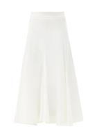 Matchesfashion.com Jil Sander - High-rise Godet-panel Twill Midi Skirt - Womens - Ivory