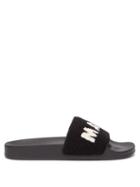 Matchesfashion.com Marni - Logo-jacquard Terry-strap Slides - Womens - Black White