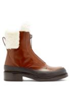 Matchesfashion.com Chlo - Roy Shearling-lined Leather Boots - Womens - Brown