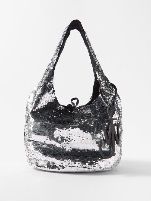 Jw Anderson - Sequinned Mini Shoulder Bag - Womens - Silver
