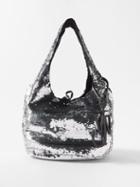 Jw Anderson - Sequinned Mini Shoulder Bag - Womens - Silver
