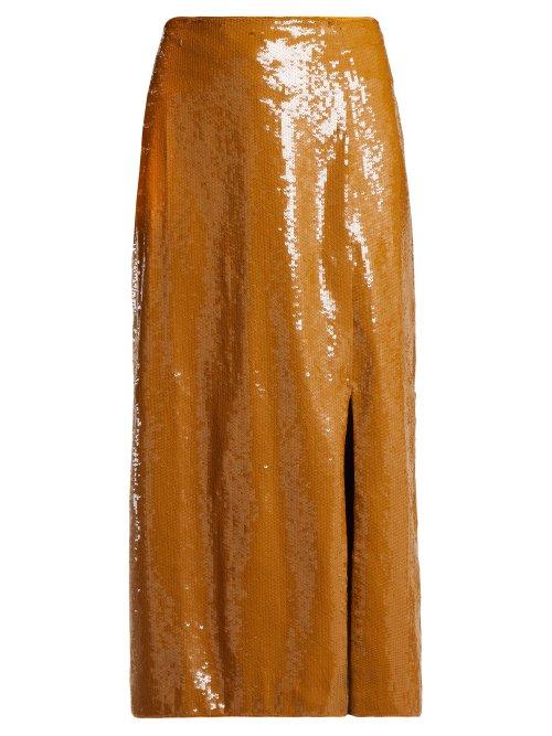Matchesfashion.com Johanna Ortiz - Frutilla Sequined Midi Skirt - Womens - Yellow