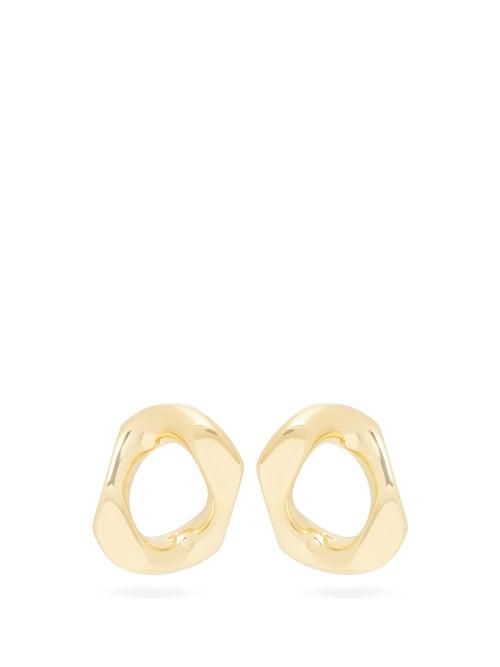 Matchesfashion.com Burberry - Chain Link Gold Plated Earrings - Womens - Gold