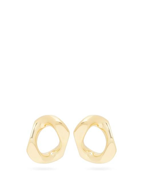 Matchesfashion.com Burberry - Chain Link Gold Plated Earrings - Womens - Gold