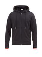 Matchesfashion.com Moncler - Zip-through Cotton Hooded Sweatshirt - Mens - Navy