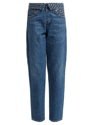 Jean Atelier Flip Fold-over Embroidered Jeans