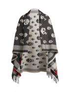 Matchesfashion.com Alexander Mcqueen - Skull Jacquard Wool And Cashmere Blend Scarf - Womens - Black