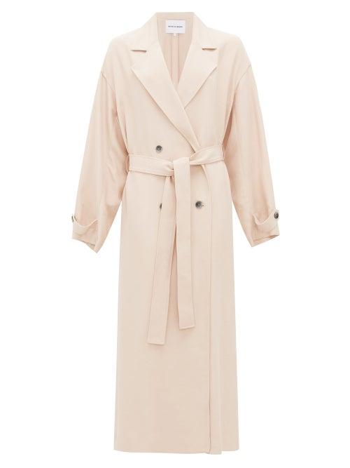 Matchesfashion.com Michelle Waugh - The Jany Double-breasted Belted Trench Coat - Womens - Light Pink