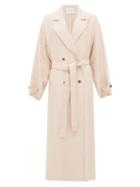 Matchesfashion.com Michelle Waugh - The Jany Double-breasted Belted Trench Coat - Womens - Light Pink