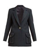 Matchesfashion.com Blaz Milano - Timeless Checked Wool Tweed Blazer - Womens - Green Multi