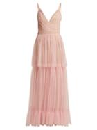 Matchesfashion.com Staud - Mandy Tiered Tulle Gown - Womens - Pink