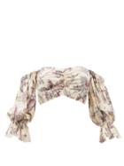Matchesfashion.com Sir - Avery Floral Print Off The Shoulder Top - Womens - Multi