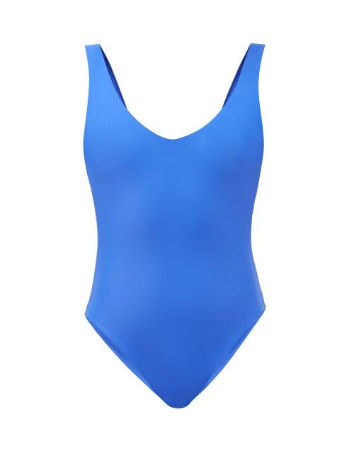Jade Swim - Contour Scoop-neck Swimsuit - Womens - Royal Blue