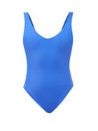 Jade Swim - Contour Scoop-neck Swimsuit - Womens - Royal Blue