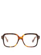 Matchesfashion.com Loewe - Oversized Square Acetate Glasses - Womens - Tortoiseshell