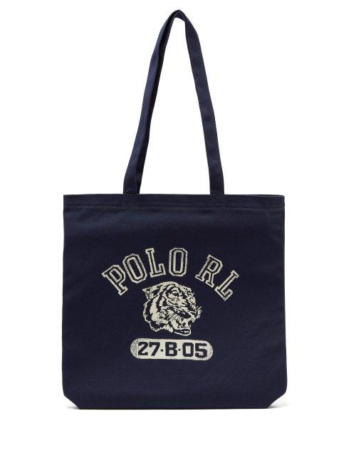 Matchesfashion.com Polo Ralph Lauren - Logo Print Tote - Mens - Navy
