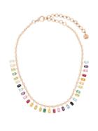 Matchesfashion.com Shay - Dot Dash Rainbow Diamond & 18kt Gold Choker - Womens - Multi