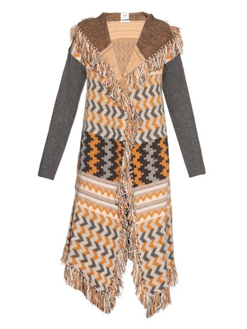Banjo & Matilda Marrakech Intarsia Knit Hooded Cardigan