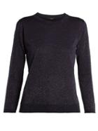 Matchesfashion.com Weekend Max Mara - Lurex Sweater - Womens - Navy