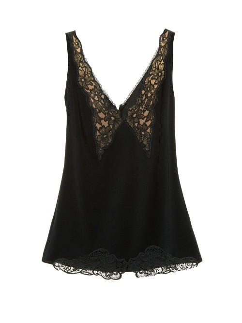 Stella Mccartney Lace-insert Satin Top