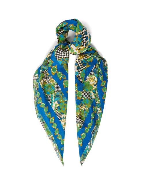 Weekend Max Mara - Pacche Scarf - Womens - Blue Multi
