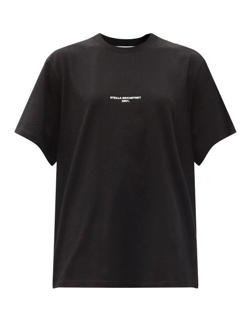 Matchesfashion.com Stella Mccartney - Logo-print Organic-cotton T-shirt - Womens - Black