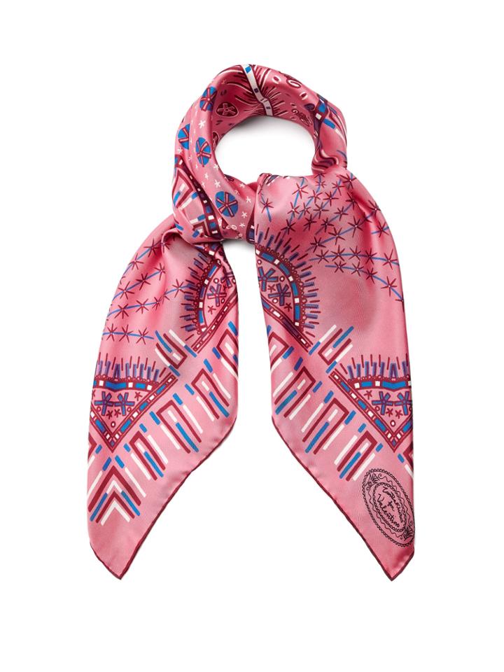 Valentino X Zandra Rhodes Graphic-print Silk Scarf