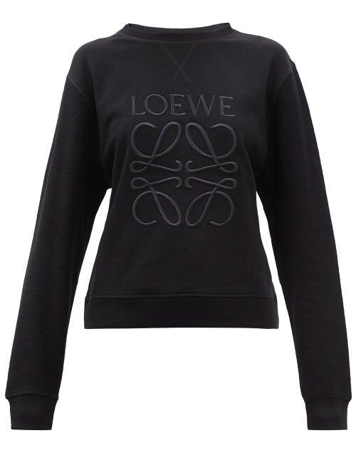 Loewe - Anagram-embroidered Cotton-jersey Sweatshirt - Womens - Black