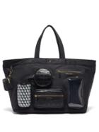 Matchesfashion.com Anya Hindmarch - Large Multi-pocket Recycled-canvas Tote Bag - Womens - Black Multi