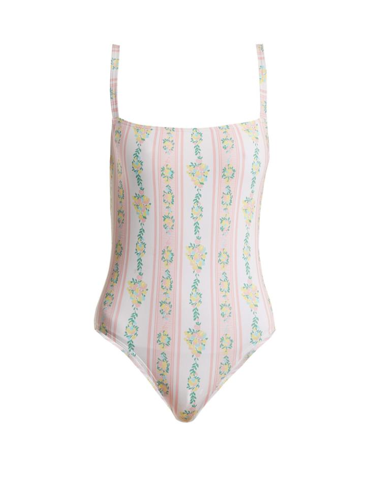 Emilia Wickstead Scarlet Floral-print Swimsuit