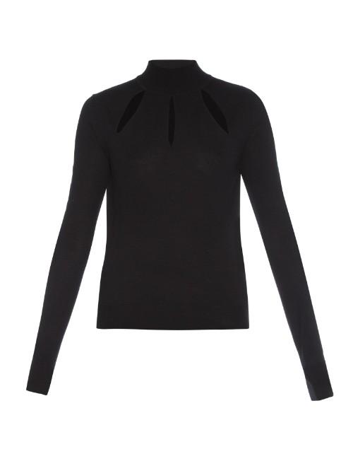 Mugler Cut-out Wool Sweater