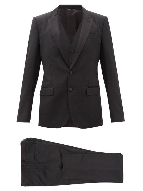 Dolce & Gabbana - Three-piece Martini-fit Wool-blend Tuxedo - Mens - Black