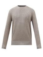 Brioni - Waffle-knit Cashmere-blend Sweater - Mens - Beige
