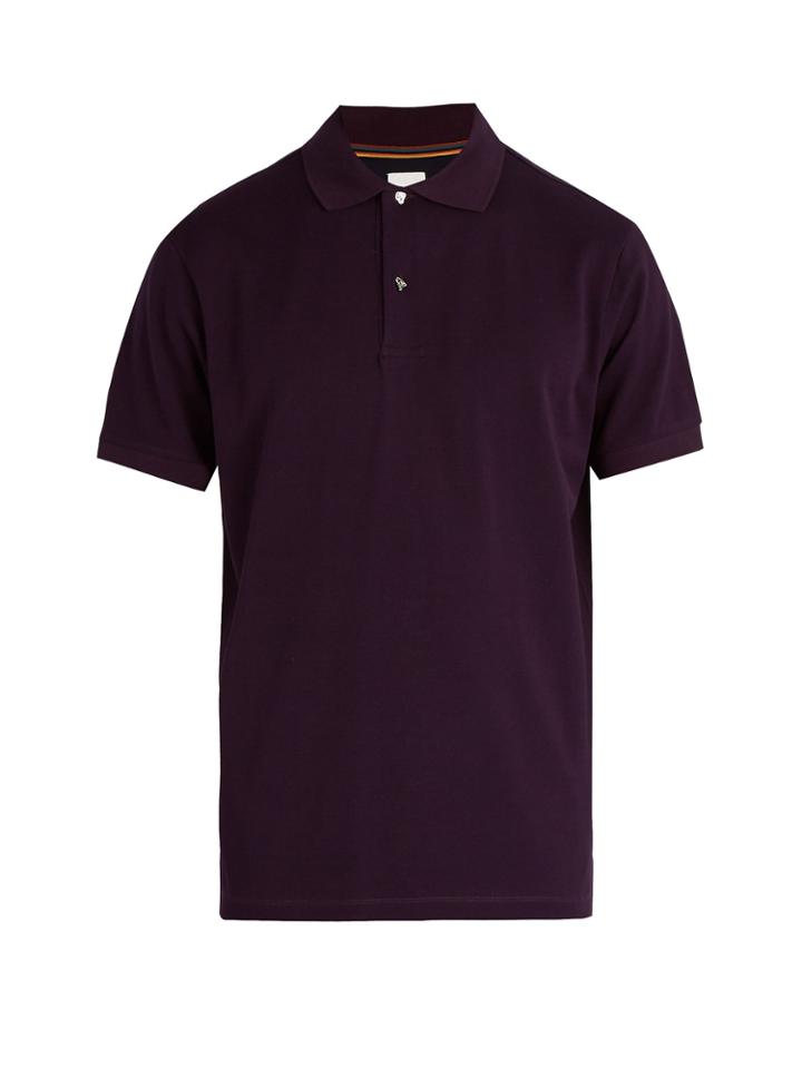 Paul Smith Charm Button Cotton Piqu Polo Shirt