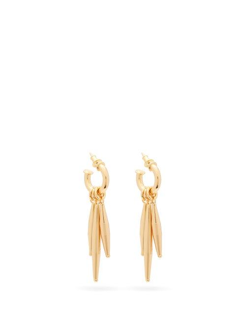 Matchesfashion.com Tohum - Maia 24kt Gold-plated Hoop Earrings - Womens - Gold