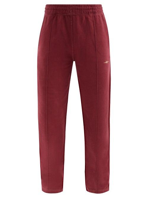Matchesfashion.com Phipps - Logo-embroidered Organic-cotton Jersey Track Pants - Mens - Red