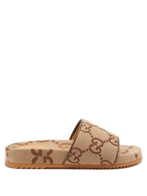 Gucci - Gg-canvas Slides - Mens - Beige