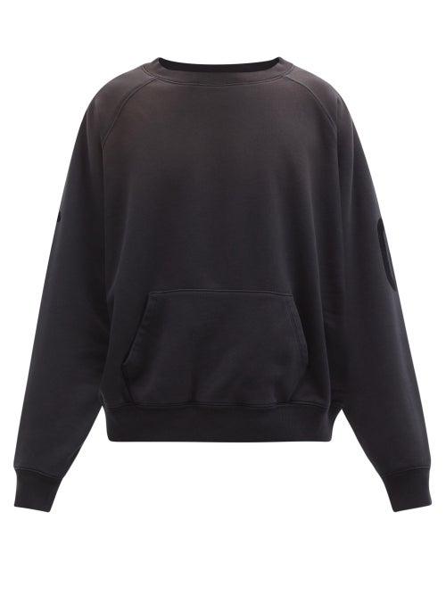 Fear Of God - Flocked-logo Cotton-jersey Sweatshirt - Mens - Black
