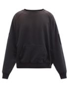 Fear Of God - Flocked-logo Cotton-jersey Sweatshirt - Mens - Black