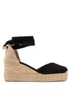 Matchesfashion.com Castaer - Chiara Canvas Wedge Espadrilles - Womens - Black