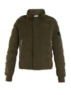 Matchesfashion.com Saint Laurent - High Neck Quilted Cotton Blend Jacket - Womens - Khaki