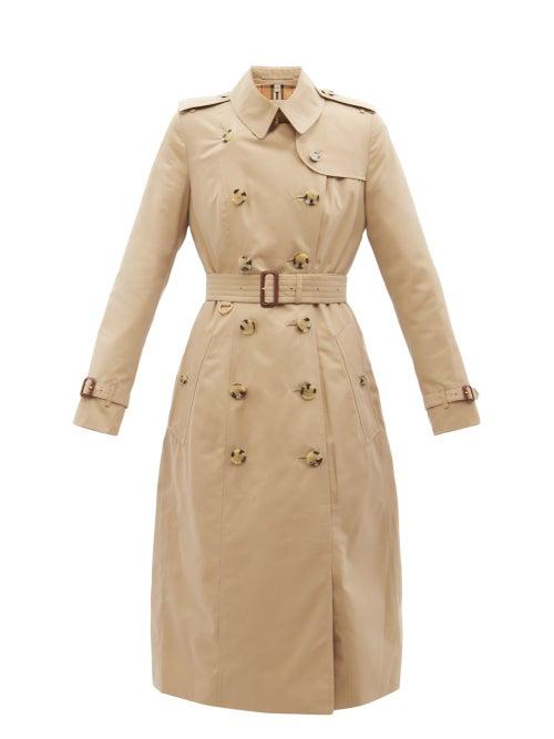 Burberry - Chelsea Cotton-gabardine Long Trench Coat - Womens - Beige