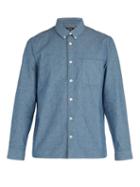 Matchesfashion.com A.p.c. - Geoffrey Chambray Cotton Blend Shirt - Mens - Blue